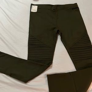 Moto Army green pants… skinny leg. But with some fun detailing!